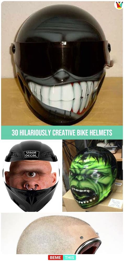 30 Hilariously Creative Bike Helmets #BemeThis #Hilarious #creativity #FunnyHelmets # ...