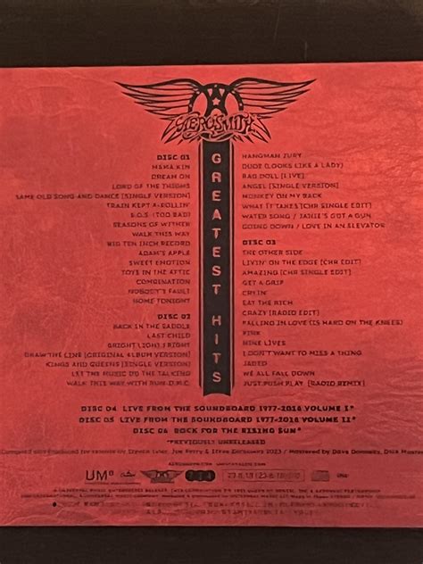 Aerosmith Greatest Hits Album Cover