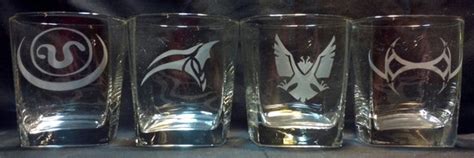 Stargate Goa'uld Jaffa Tattoos on Old Fashioned Glasses