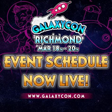 Check Out GalaxyCon Richmond’s Event Schedule! | celebrity, San Diego ...