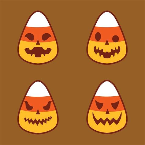 Premium Vector | Scary candy corn