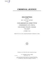 CHINA'S CRIMINAL JUSTICE SYSTEM : Congressional Committee : Free Download & Streaming : Internet ...