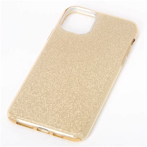 Gold Glitter Protective Phone Case - Fits iPhone 11 Pro Max | Claire's US