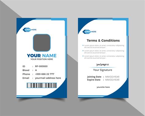 Simple creative business id card design template or Corporate office id card template design ...