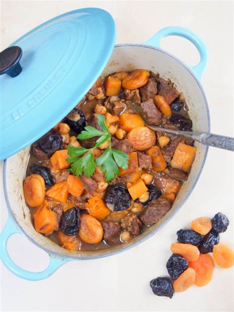 Lamb tagine with apricots, chickpeas and squash - Caroline's Cooking