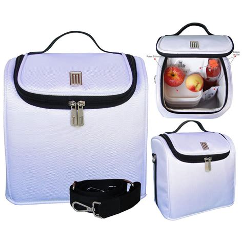 Bolsa térmica fitness nylon poliéster branco Perugia