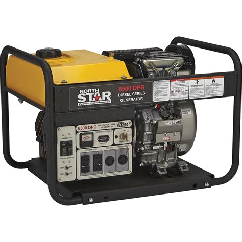 NorthStar Portable Diesel Generator — 6500 Surge Watts, 6120 Rated Watts, Kubota 416cc Engine ...