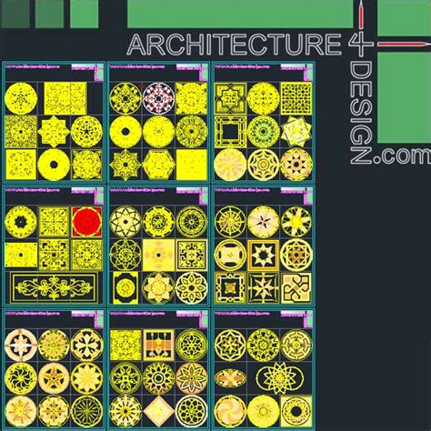 77 flooring design patterns for Autocad (DWG file) | Architecture for ...