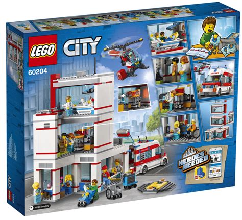 LEGO 60330 City Hospital Set With Ambulance Toy Truck ...