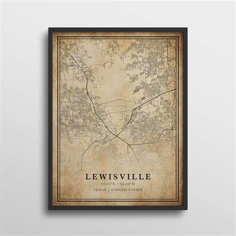 Lewisville Map Texas Lewisville Map Print Lewisville Map - Etsy