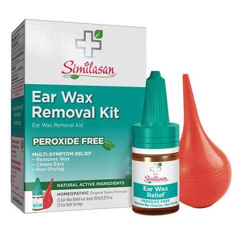 Similasan Ear Wax Removal Kit with Ear Drops & Bulb Syringe, Temporary Ear Relief, 0.33 fl oz ...