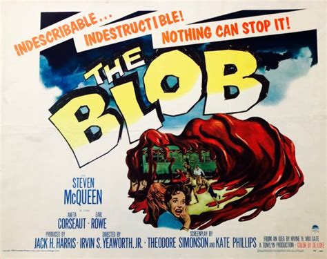 Original The Blob Movie Poster - Steve McQueen - Science Fiction - Horror