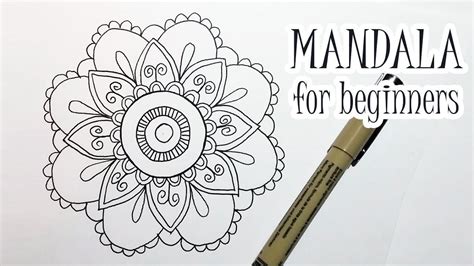 How to Draw a Flower Mandala for Beginners Step by Step (Easy) - YouTube