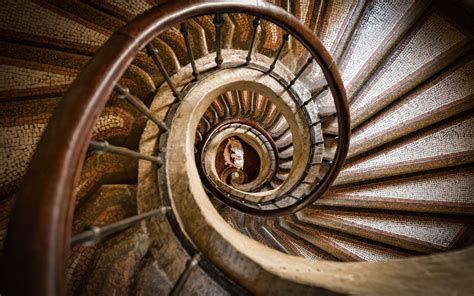 Spiraling stairs wallpaper | nature and landscape | Wallpaper Better