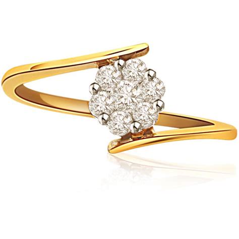 Floral Ring - Flower Shape Diamond Rings - Diamond Rings Online - Surat Diamond