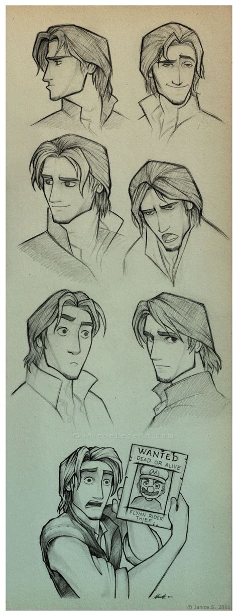 Flynn Rider Sketches by *uniqueLegend on deviantART I love this style ★ Find more at http://www ...