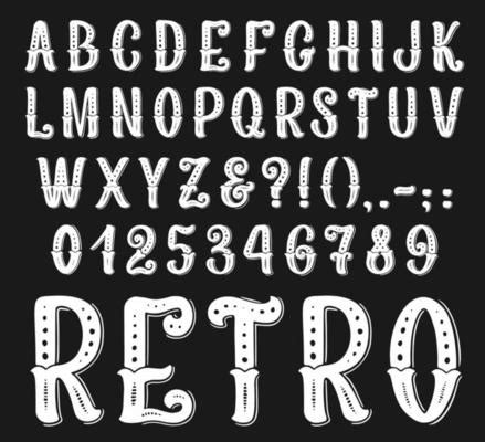 Vintage Tattoo Font Vector Art, Icons, and Graphics for Free Download