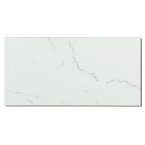 Marble Bianco Rigid Core Luxury Vinyl Tile - Foam Back | Floor and Decor