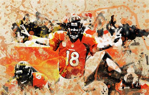 Peyton Manning Omaha Mixed Media by Brian Reaves - Fine Art America