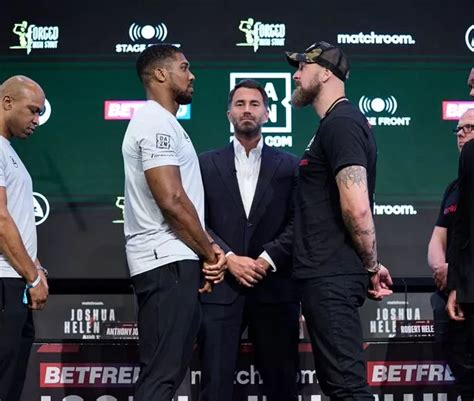 Anthony Joshua faces off with new opponent Robert Helenius after ...