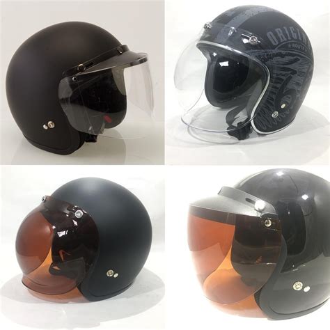 Soman Motorcycle Bubble Visor Open Face Helmet Visor Helmet Windshield Shield With Transparent ...