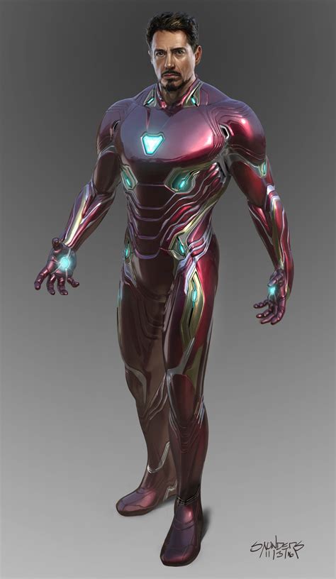 [Infinity War Concept Art] - Iron Man Mk 50 suit-up sequence revealed by Phil Saunders ...