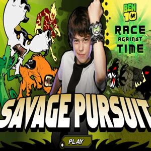 🕹️ Play Ben 10 Race Against Time Savage Pursuit Game: Free Online HTML ...