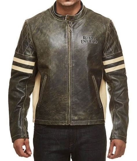 Men's Biker Royal Enfield Leather Jacket - Jackets Expert