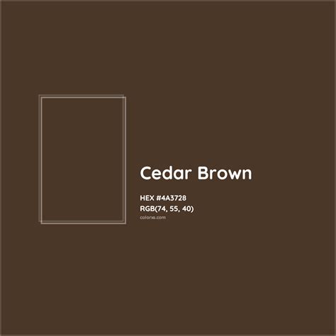 About Cedar Brown - Color codes, similar colors and paints - colorxs.com