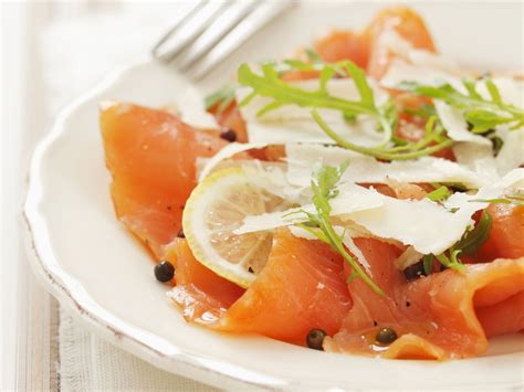 Salmon Carpaccio with Parmesan and Green Peppercorn recipe | Eat Smarter USA