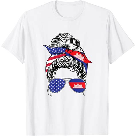 Cambodian Girl Cambodia Flag Angkor Wat Khmer Vishnu Retro T-Shirt - Walmart.com