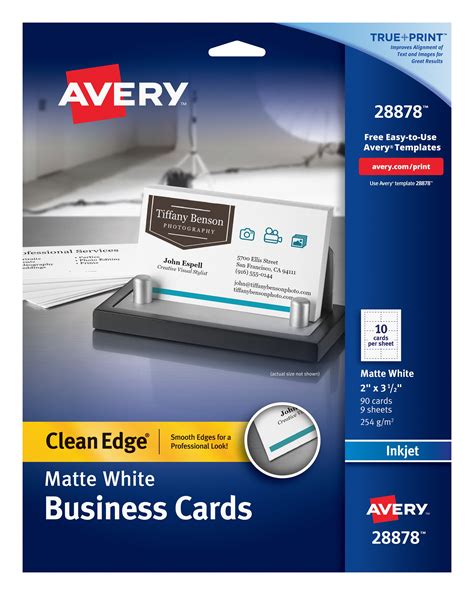 Avery Clean Edge Business Cards, Matte, 2" x 3-1/2", 90 Cards (28878) - Walmart.com