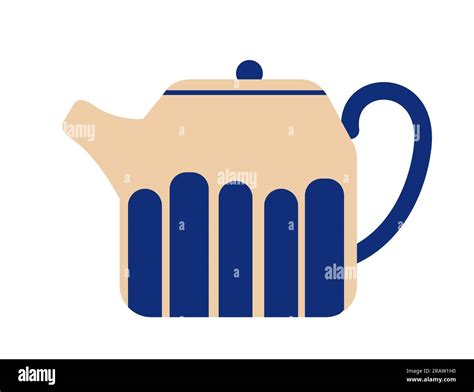 Handmade pottery with blue patterns Stock Vector Image & Art - Alamy