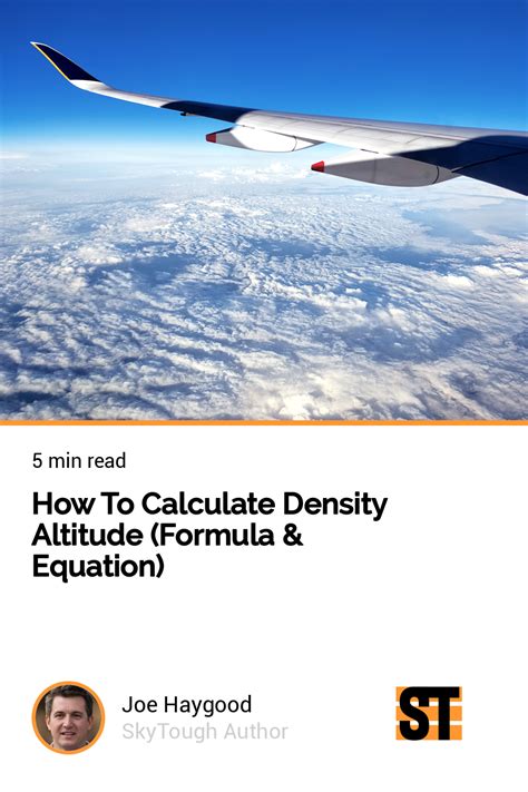 How to calculate density altitude formula equation – Artofit