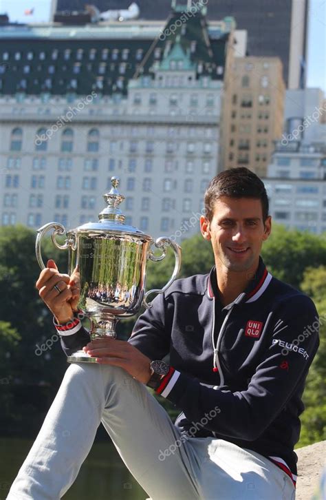 Ten times Grand Slam champion Novak Djokovic posing in Central Park ...