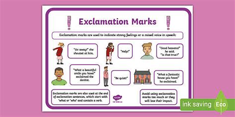 👉 Exclamation Marks Punctuation Poster (teacher made)