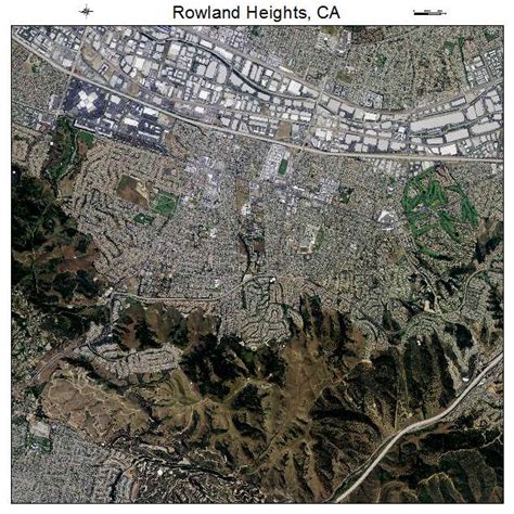 Aerial Photography Map of Rowland Heights, CA California