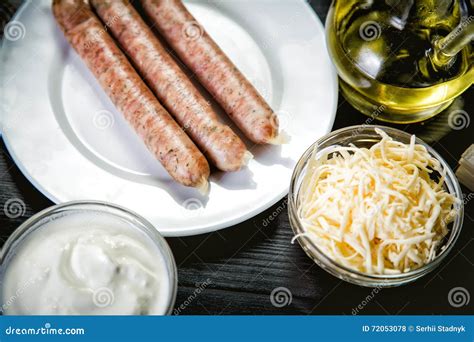 Ingredients for Cooking Meals, Bavarian Sausages Stock Photo - Image of dishes, kitchen: 72053078