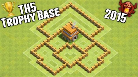 Clash of Clans Town Hall 5 Trophy Base 2015 - YouTube