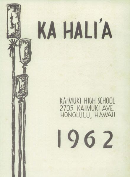 Explore 1962 Kaimuki High School Yearbook, Honolulu HI - Classmates