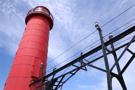 Phare du lac Michigan photo stock. Image du expédition - 37745146