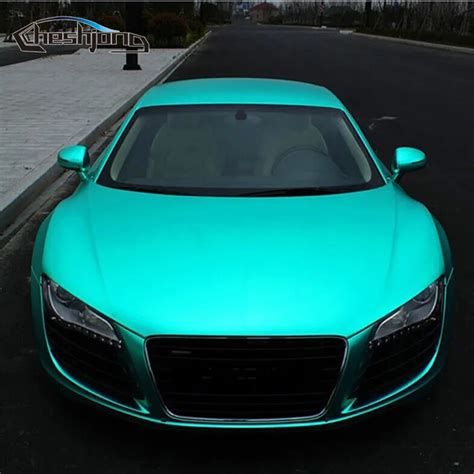 Matte Chrome Tiffany Blue Wrapping Vinyl Car Wrap Matt Chrome Vehicle Film Sticker with Air ...