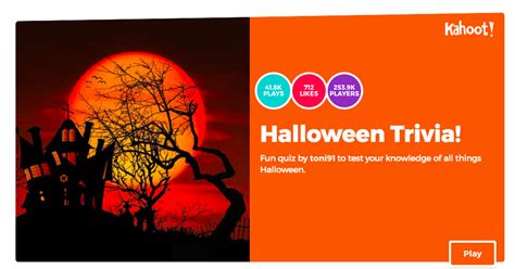 The Library Voice: 5 New Halloween Quizzes From Kahoot....and So Much More!