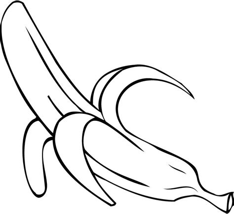 Banana Outline - ClipArt Best