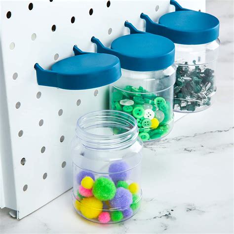 Pegboard Bins Peg Organizer Storage Jars (12 Piece) - Make: Community