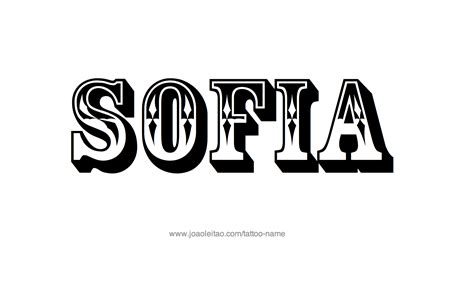 Sofia Name Tattoo Designs