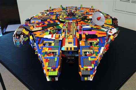 Artist Builds a Multicolored Version of the LEGO Star Wars Ultimate Collector's Millennium Falcon