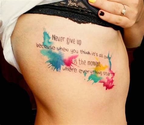 Never give up tattoo by Ilaria Tattoo Art | Post 21919 | Tattoo never give up, Up tattoos, Tattoos