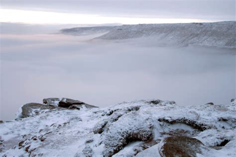 Winter Sunrise Over Kinder Scout Peak District Uk Stock Photo - Download Image Now - Admiration ...