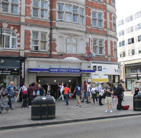 Plan of Bond Street underground station in London